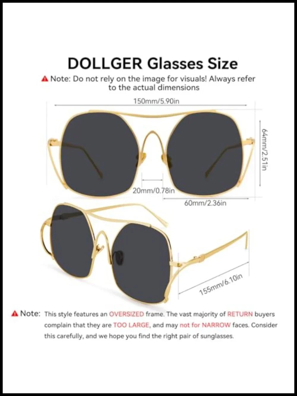 Oversized Aviator Sunglasses Women Metal Frame UV400 Retro Punk Shades